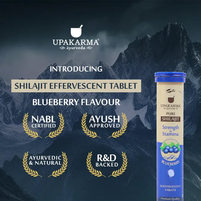 Combo Pack of Shilajit Effervescent Blueberry Flavour & Ashwagandha Capsules