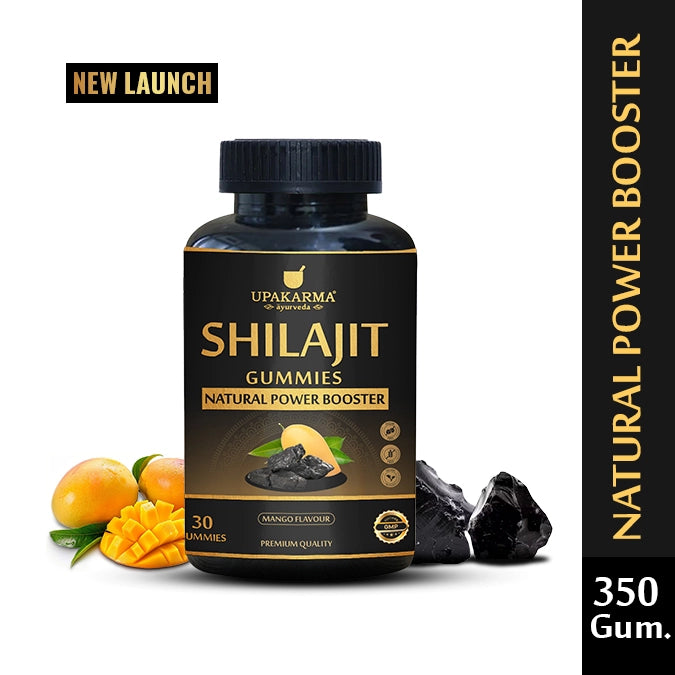 Upakarma Shilajit Gummies | Sugar Free | 250 mg Shilajit Gummy | 30 Gummies Pack
