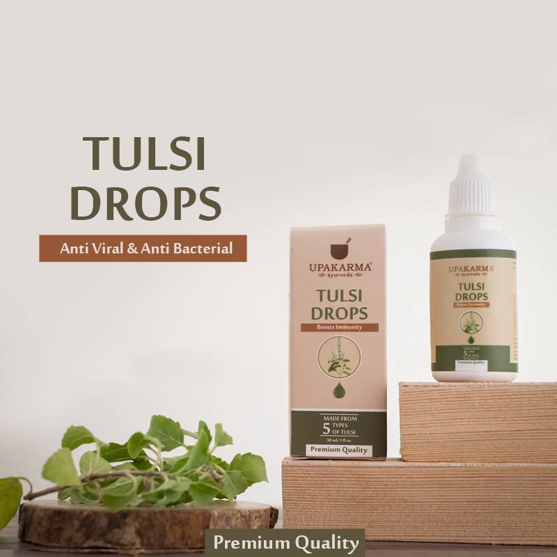 Upakarma Ayurveda Tulsi Drops 30ML - An Ayurvedic Herb to Boost Immunity & Strength Pack 1