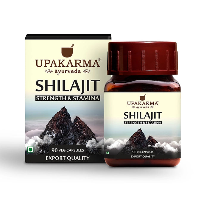 Upakarma Pure Shilajit Capsules - 500mg (90 Capsules)