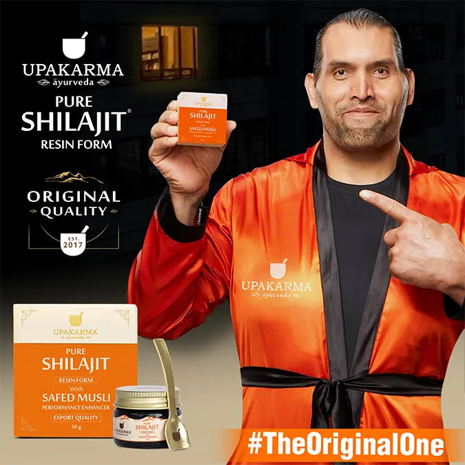 UPAKARMA Shilajit Resin with Safed Musli 10g | 300mg/serving | For Men to Boost Physical Performance, Power, Stamina and Strength | 100% Ayurvedic | Lab Tested | 33 Servings