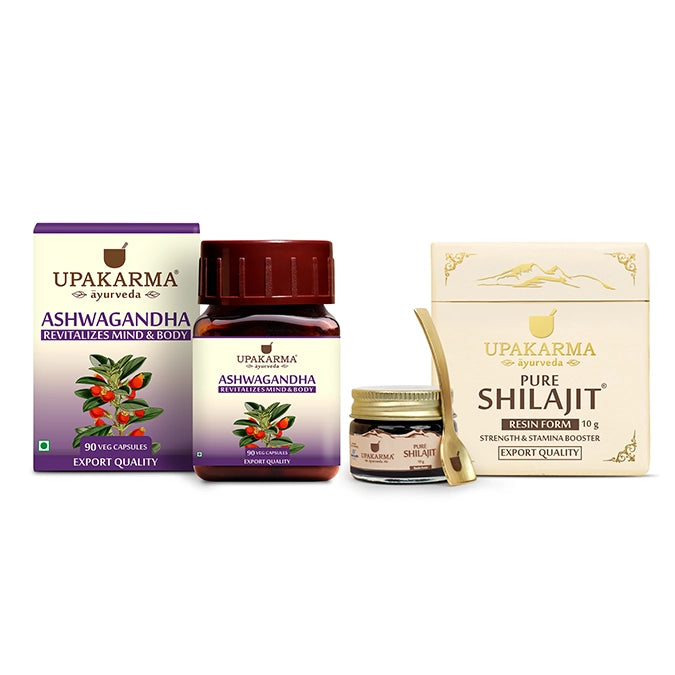Combo - Shilajit Resin 10g & Ashwagandha Capsules