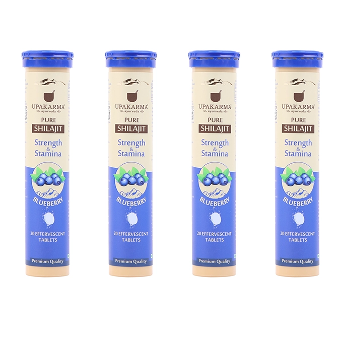 Upakarma Shilajit Effervescent Tablets - Blueberry Flavour