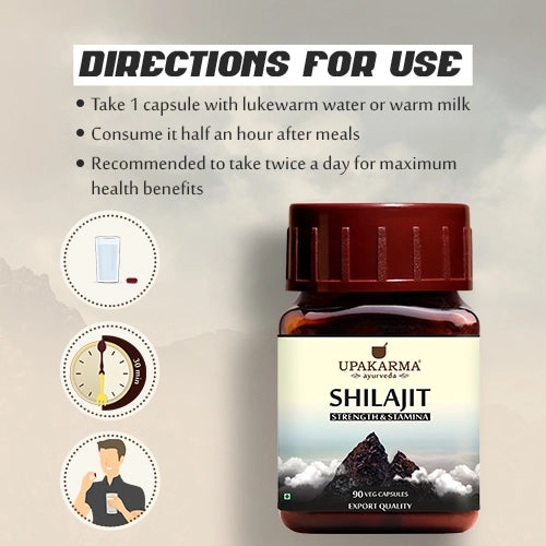 Combo - Shilajit Capsules & Ashwagandha Capsules (90 Capsules in Each Pack)