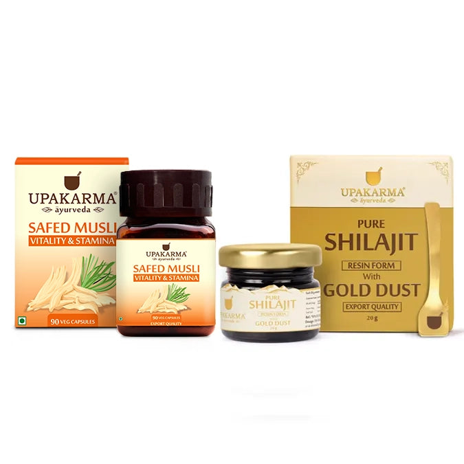 Combo - Shilajit Gold Dust 20g & Safed Musli Capsules