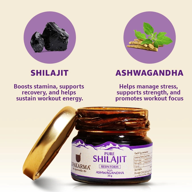 Upakarma Shilajit Resin with Ashwagandha 20g