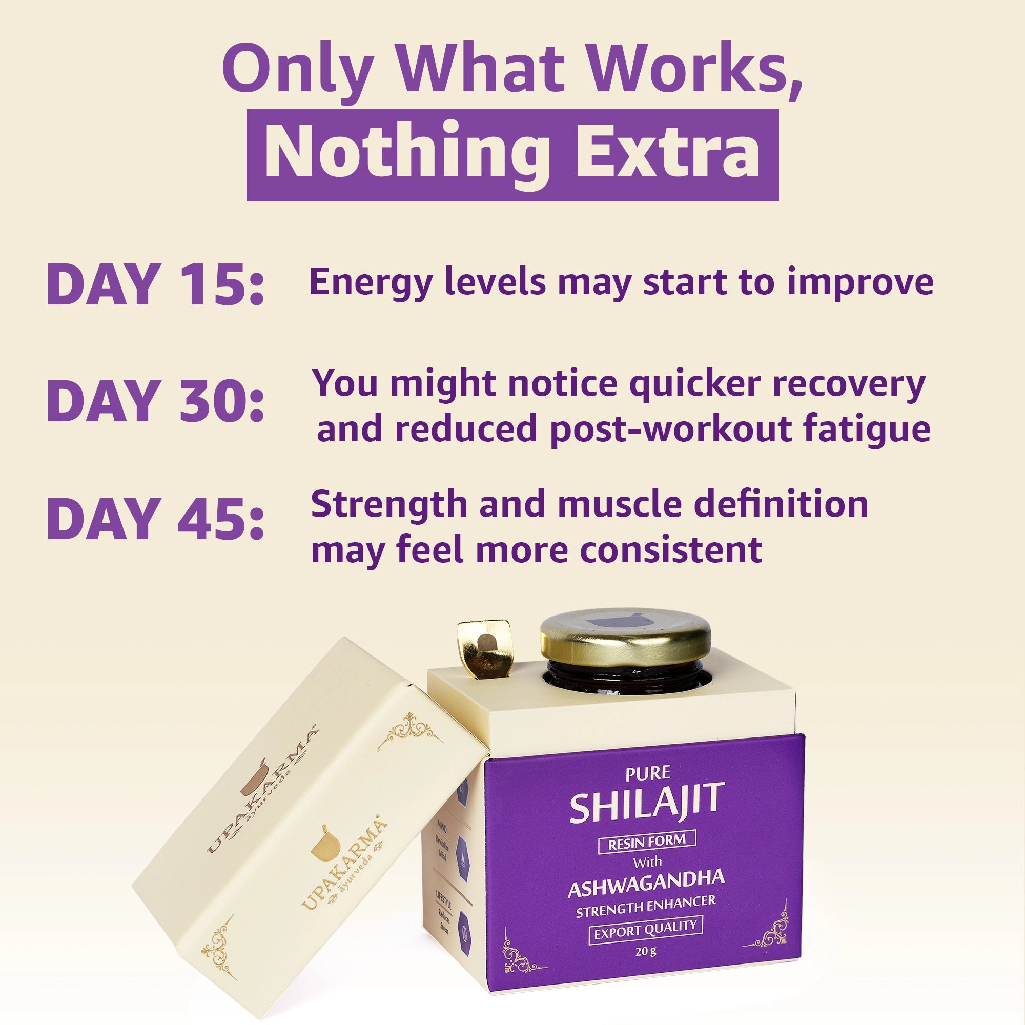 Upakarma Shilajit Resin with Ashwagandha 20g