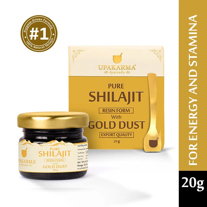 Upakarma Pure Shilajit Resin with Gold Dust 20g