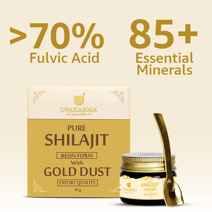 Upakarma Pure Shilajit Resin with Gold Dust