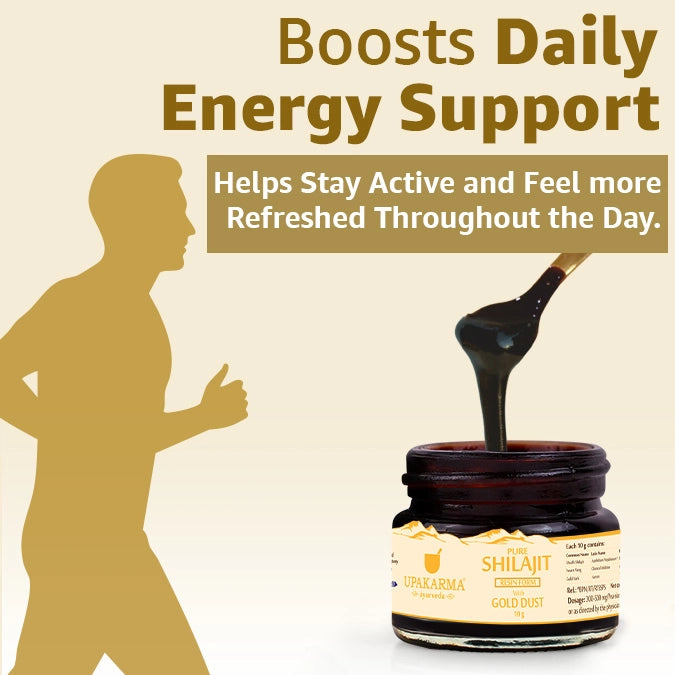 Upakarma Pure Shilajit Resin with Gold Dust