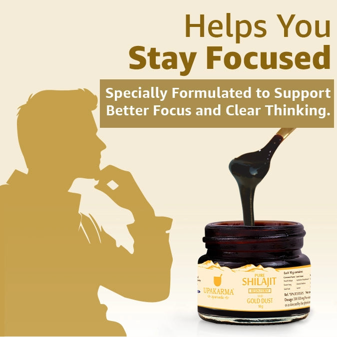 Upakarma Pure Shilajit Resin with Gold Dust