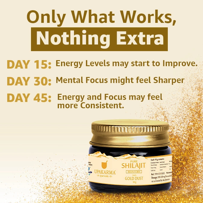 Upakarma Pure Shilajit Resin with Gold Dust