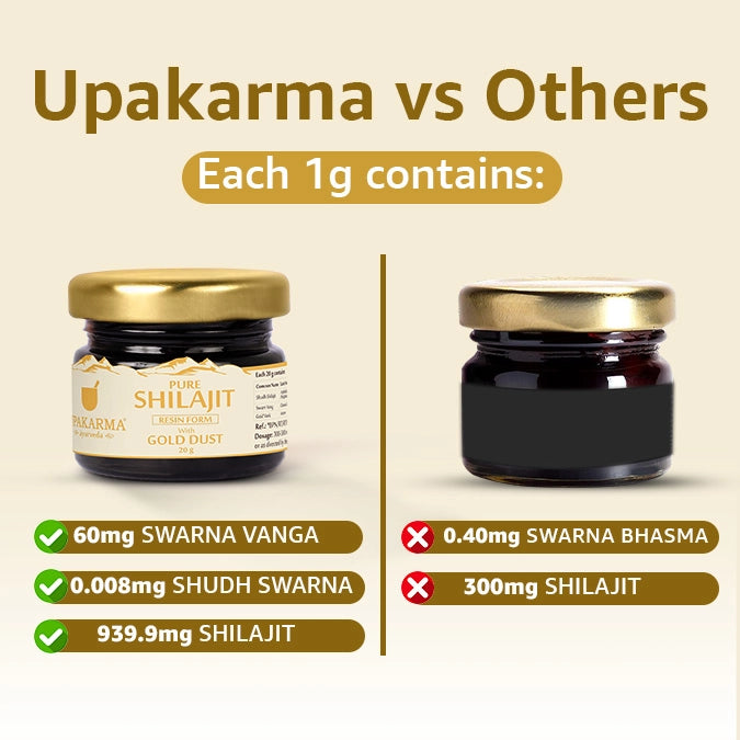 Upakarma Pure Shilajit Resin with Gold Dust 20g