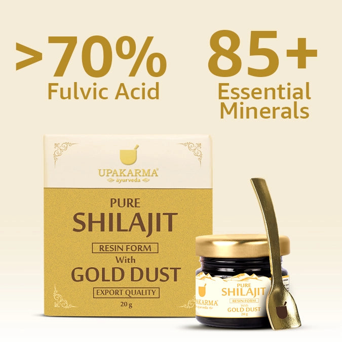Upakarma Pure Shilajit Resin with Gold Dust 20g