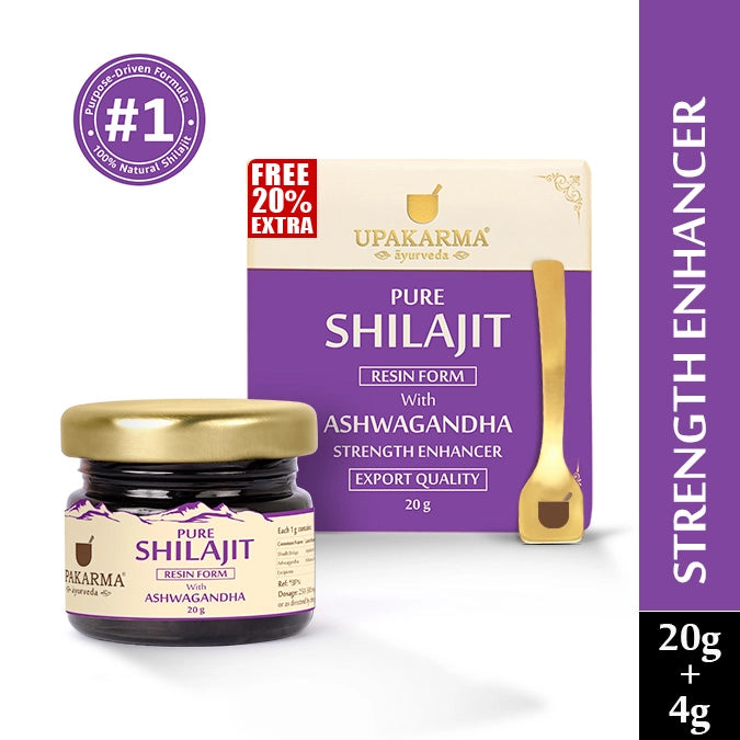 Pure Shilajit Resin with Ashwagandha (20g+4g) - Strength Enhancer